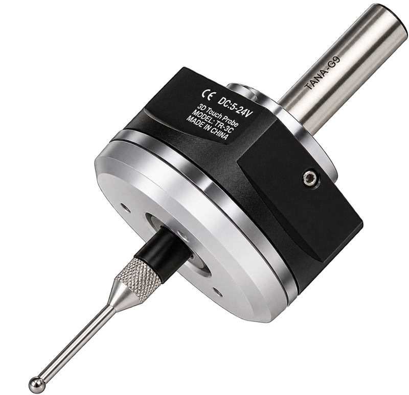 A TR-3C style 3D touch probe with a USB-C socket, rated 5 to 24 V